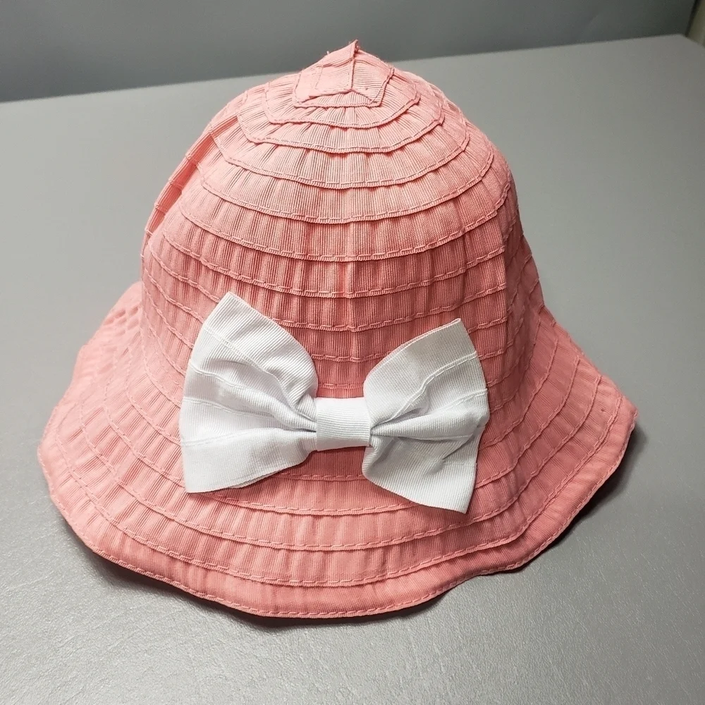 Bcbg girls toddler pink bow hat one size